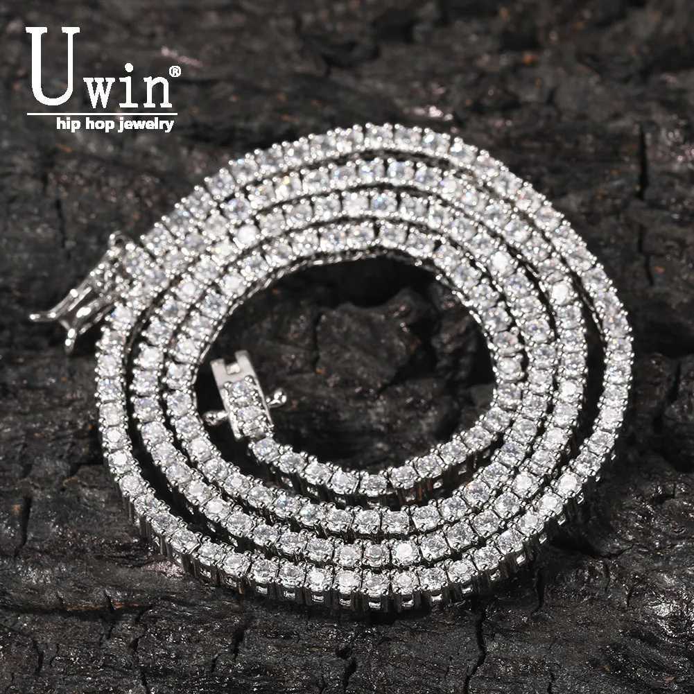 UWIN Tennis Chain 2mm Bracelet Round Cut Micro Bling Cubic Zirconia Fashion Hip Hop Men Women Bracelets Jewelry W250620