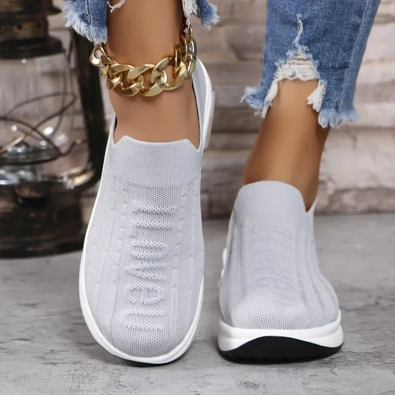 Ladies Summer Fashion Round Toe Slip-on Sneakers Daily Casual Womens Vulcanized Shoes Zapatillas Mujer 250619