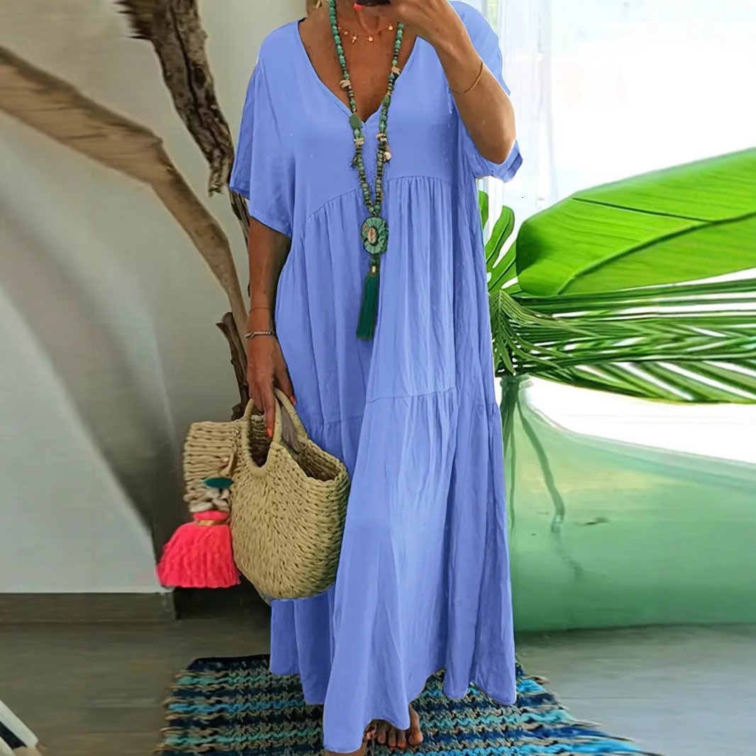 Designer Plus Size Dress2025 Amazon European And American Plus Size Women's Fashion New Dress WISH Independent Station TEMU