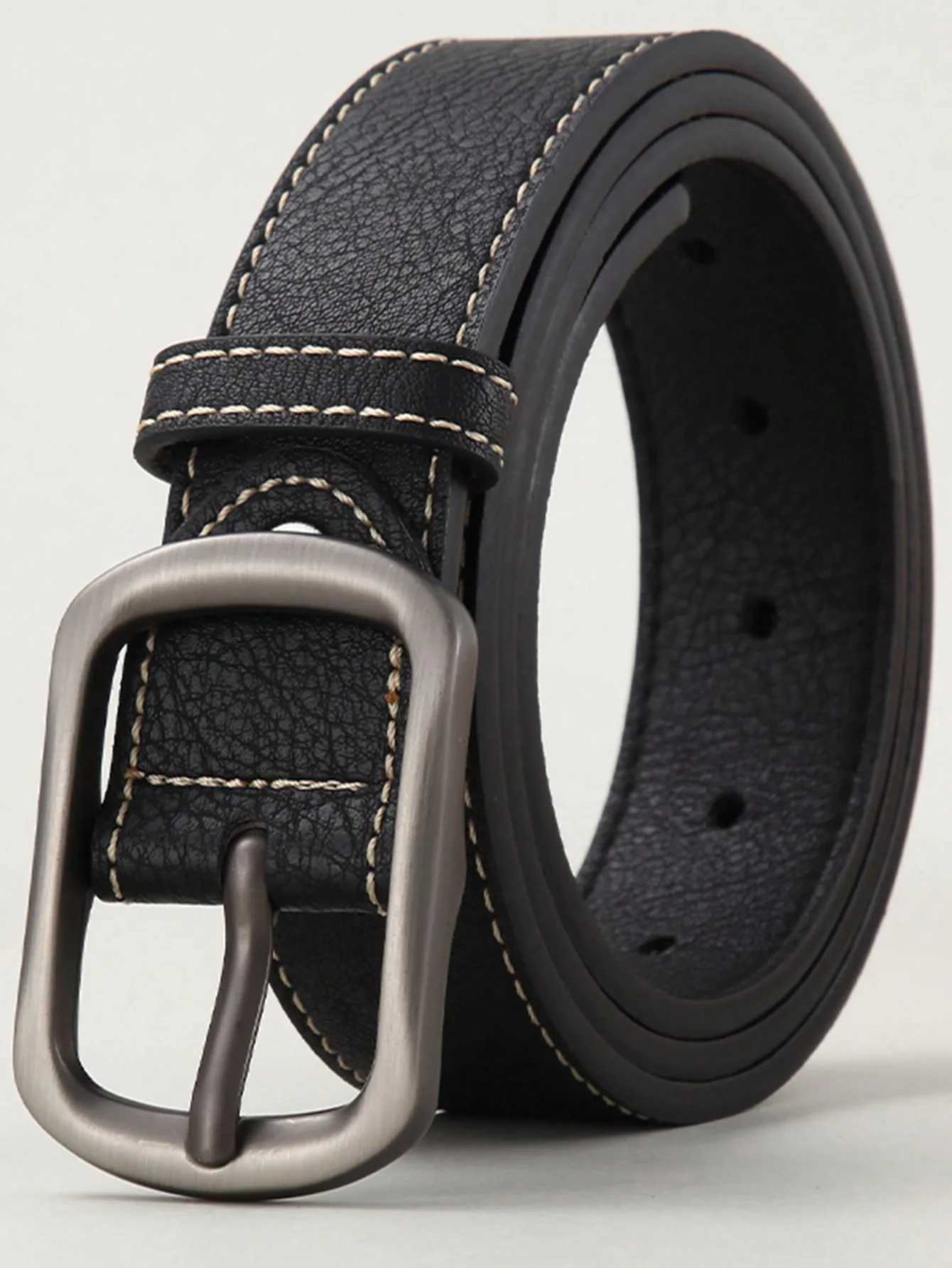 Simple MENS Metal Belt Pin Buckle PU Leather Jean Belt Casual High Quality Belt for Men PantsXJ250620