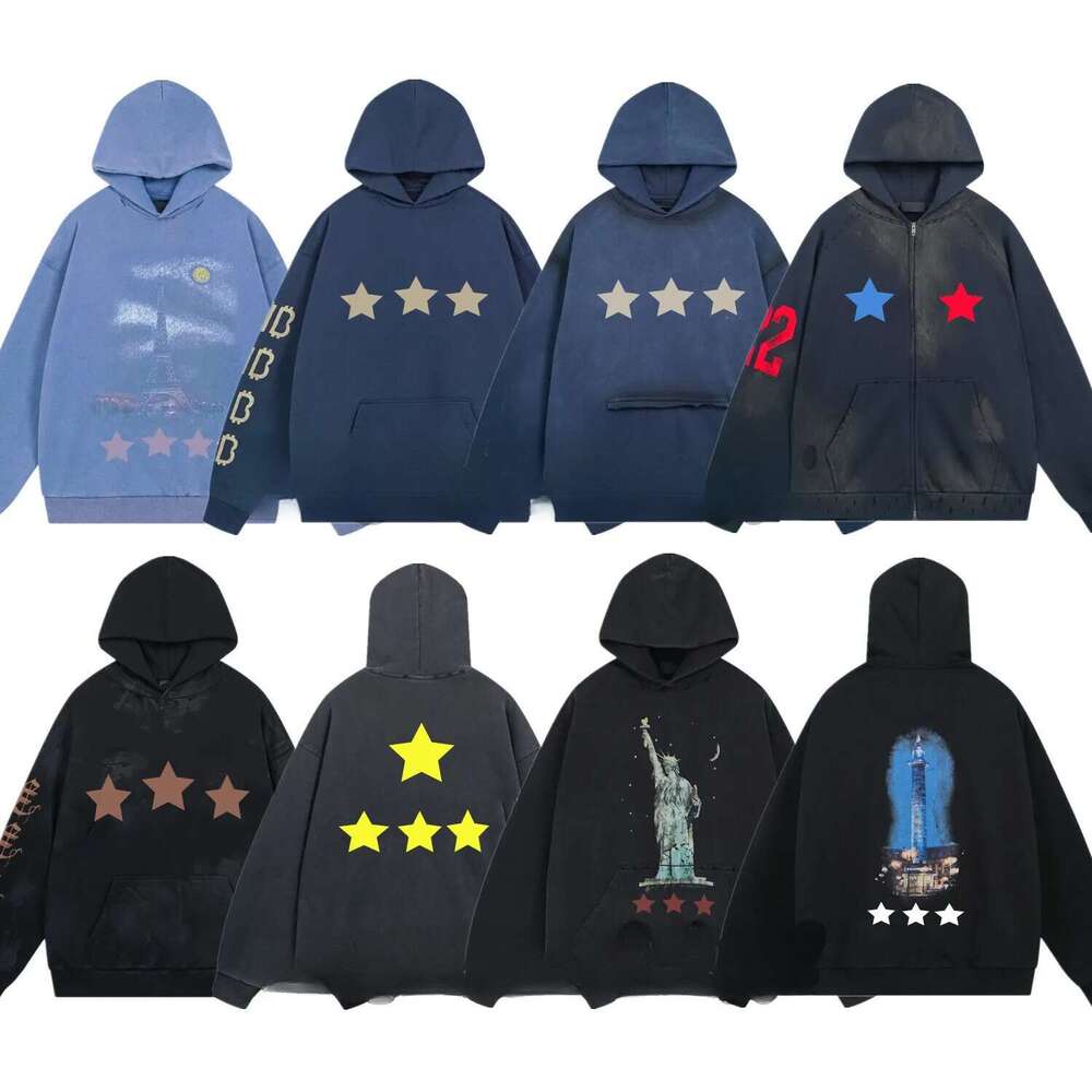 designer High quality Sweatshirt Premium Hoodie Streetwear Old retro style letters Hole design Men pullover Plus hoodie Fashion size sweater new hoo