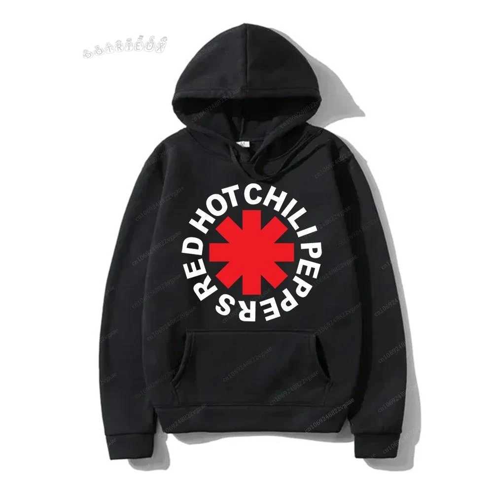 2024 Hip Hop Clothes Red Hot Chili Hoodie Peppers Women Men Long Slve Flce Sweatshirt Vintage Rock Band Strtwear H250620