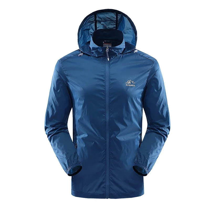 Summer Mens Sun Protection Clothing Lightweight Breathable Ice Silk Hooded Quick Dry Jacket Outdoor Antiultraviolet Skin y250616