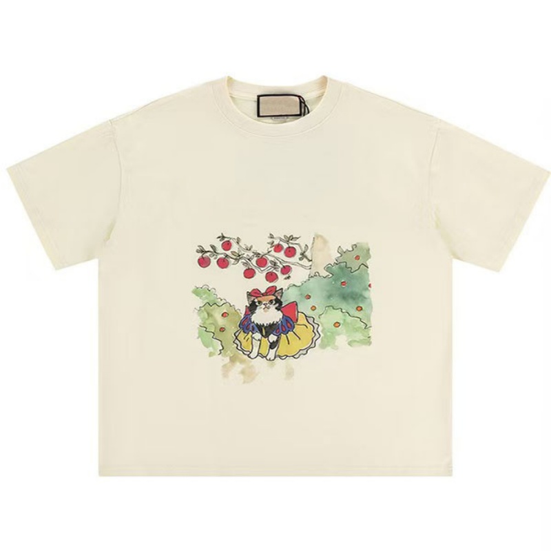 summer women ts top designer t ss round neck pure cotton portrait pattern printed couple s fashion loose sports casual women ss white boy tees b6c e