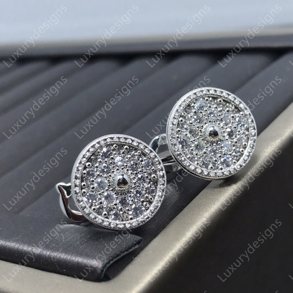 Silver Diamonds Designer Earrings Luxury Earrings Womens S925 Sterling Silver 18K Gold Plated Senior Fashion Ear Studs Top Woman Flash Jewelry Gr
