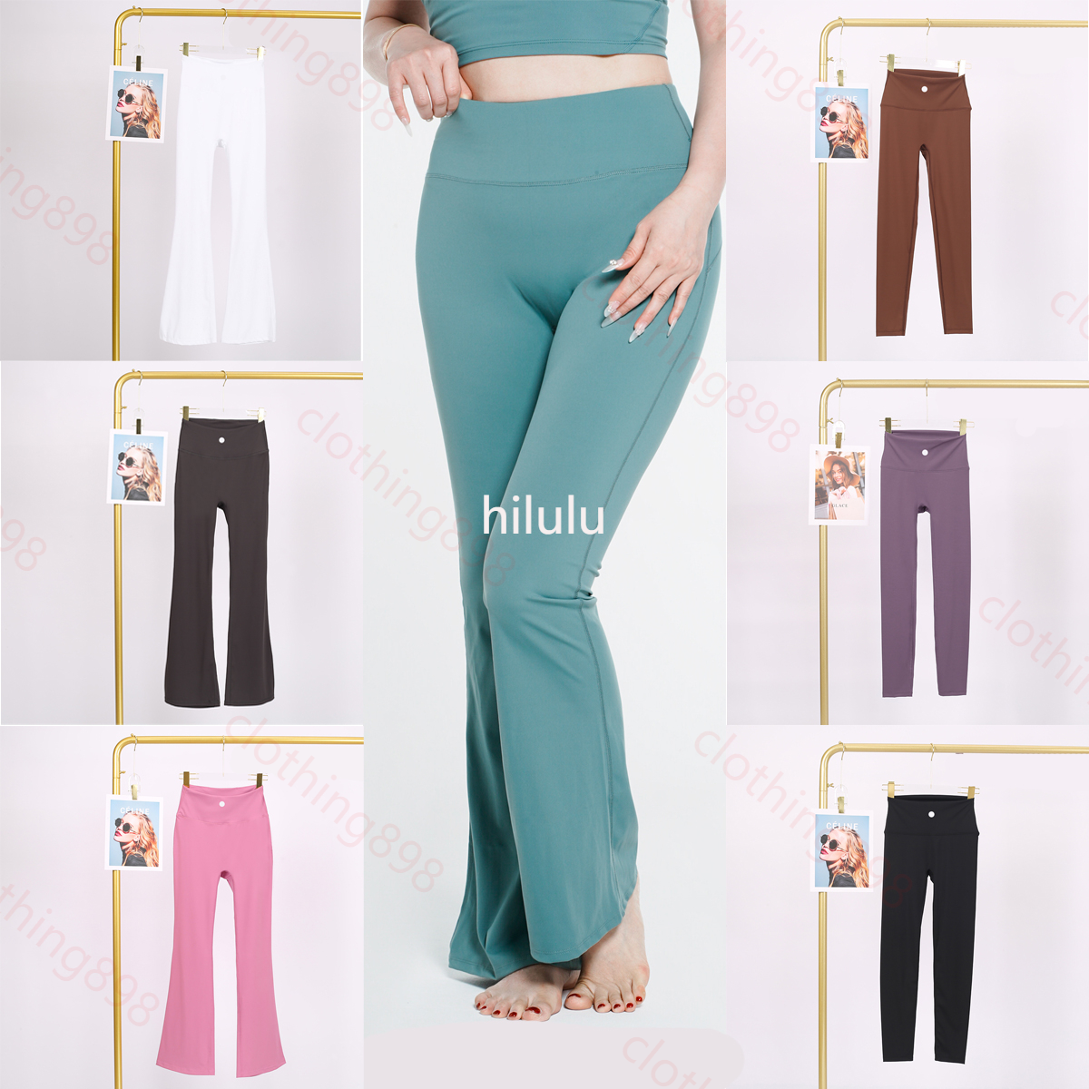 leggings yoga pants yogawomen flare leggings match workout clothes women comfort High waist sports skinny pants flared leggings skimss set woman-image-1058083658