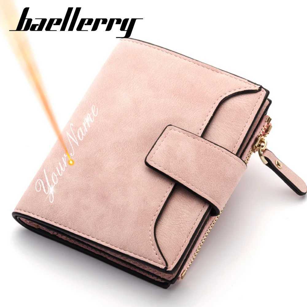 2022 Fashion Women Wallets Free Name Engraving New Small Wallets Zipper PU Leather Quality Female Purse Card Holder Wallet W250620
