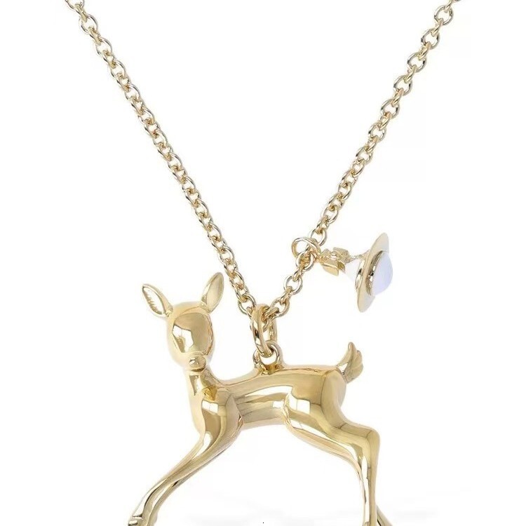 Designer vivienes vivene Vivenes vivvien vivenne Nouveau pendentif polyvalent en agneau de l'impératrice occidentale Collier Saturne Niche Chaîne