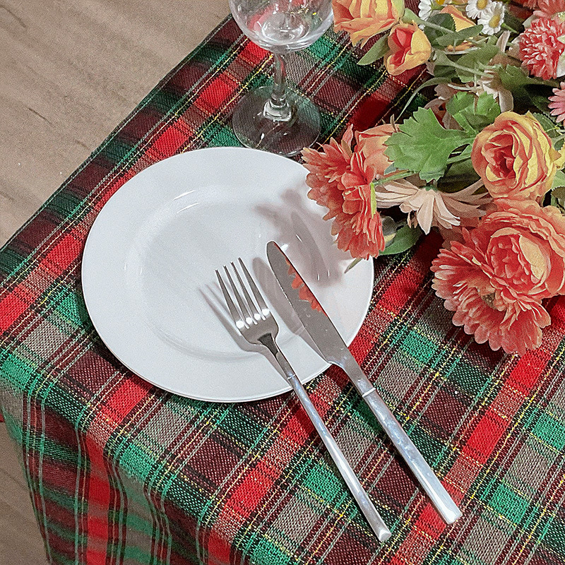 European Style Christmas Tablecloth - Holiday Party Restaurant Table Flag for Event Decoration. LXTQ01-image-1103774460