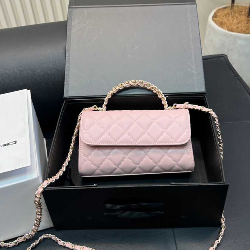 Wholesale Designer Crossbody Caviar Bags Wholesale Top Quality Metal Handle Lipstick Case Shoulder Bag Leather women Chain wallet Putrse
