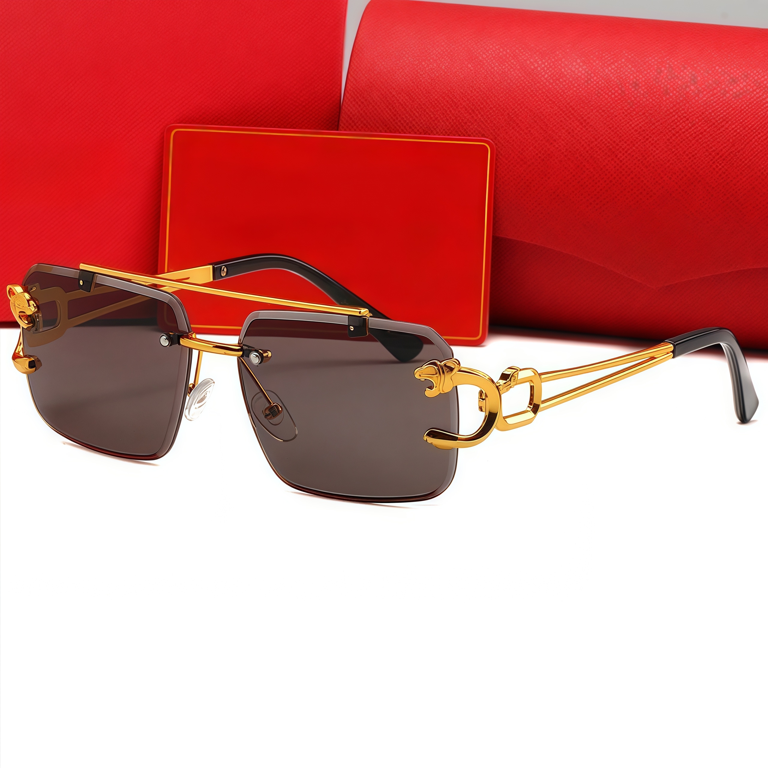 WK 348617 Top luxury Sunglasses lens designer womens Mens Goggle senior Eyewear For Women eyeglasses frame Vintage Metal Sun Glasses With Box