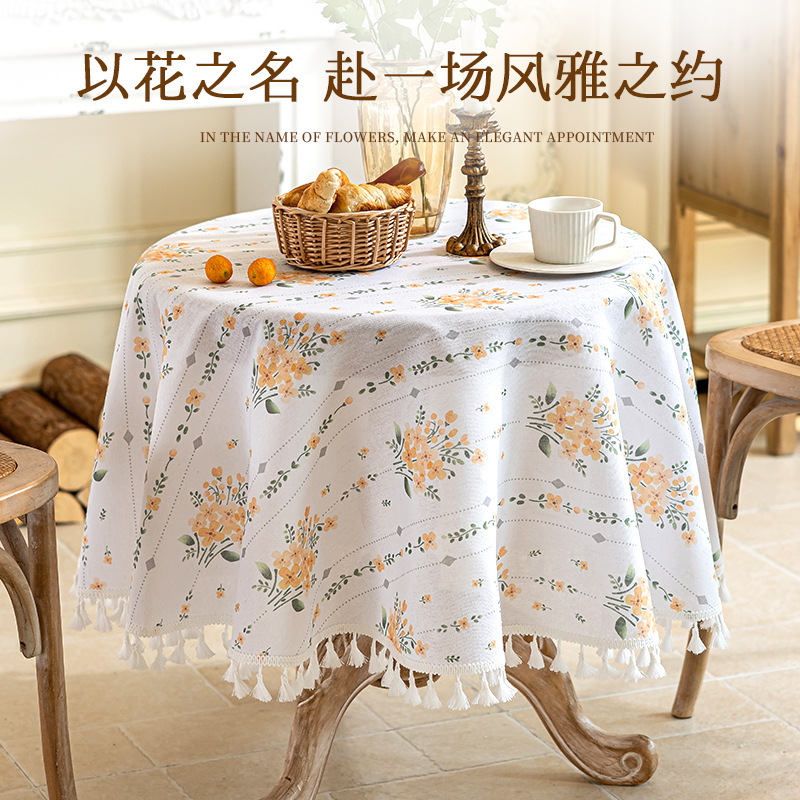 New Six-person Rural Style Tablecloth Tablecloth Art Coffee Table Cloth Desk Mat Bedroom Tablecloth Rectangular Cover Cloth-image-1109097373