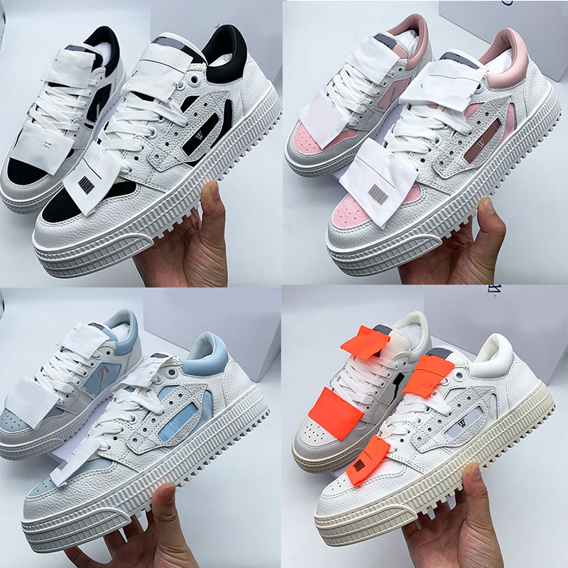 Designer Sports Shoes For Womens Mens WHITE OF Sneakers Popular Minimalist Cowhide Casual Shoes Office Comfortable and Breathable Shoes