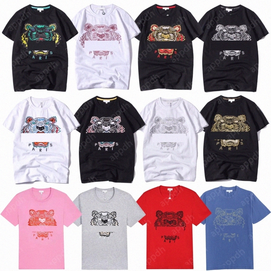 Original Kenzoshirt Designer Hommes Femmes T-shirt Style d'été Broderie avec des lettres T-shirts à manches courtes Chemises décontractées Tops d