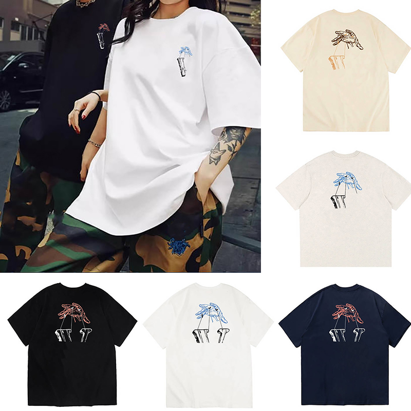 T-shirts pour hommes Designer T-shirt V Lettre Pull imprimé à manches courtes en coton High Street Style Séchage rapide Taille asiatique S-2XL Z2