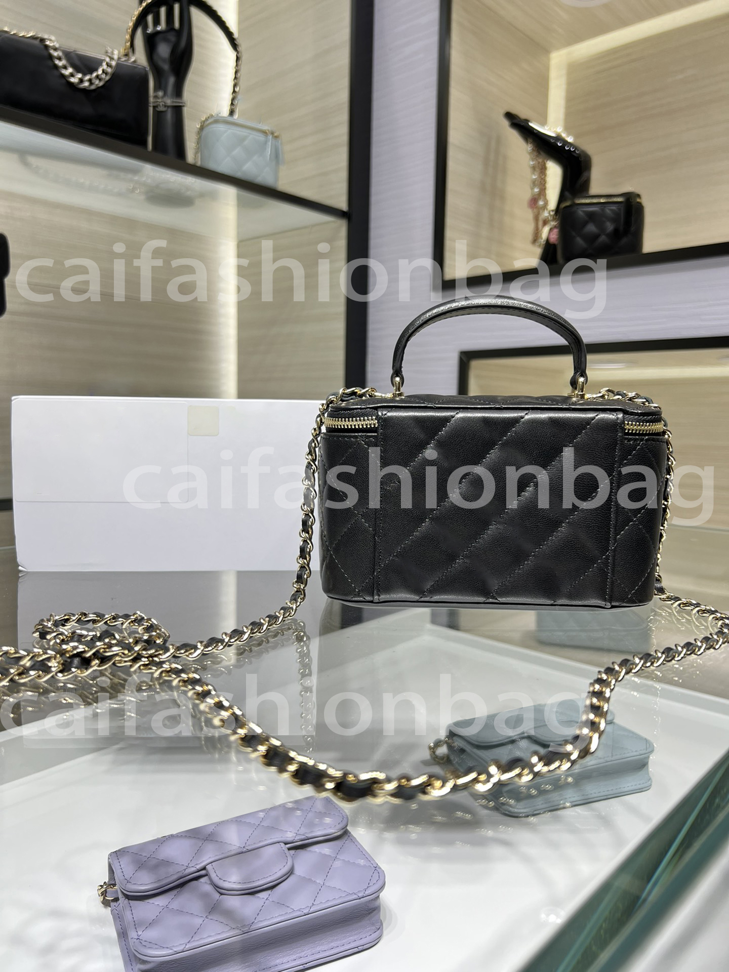 10A original leather replica designer high-quality leather luxury crossbody bag shoulder bag makeup bag model: 2199 with full packaging