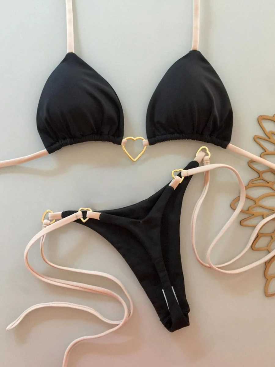 Thong Bikini 2026 Women Halter Swimsuit Solid Sexy Brazilian Swimwear Female Bathers Bathing Swimming Swim Suit Beach L260526-image-1097315979