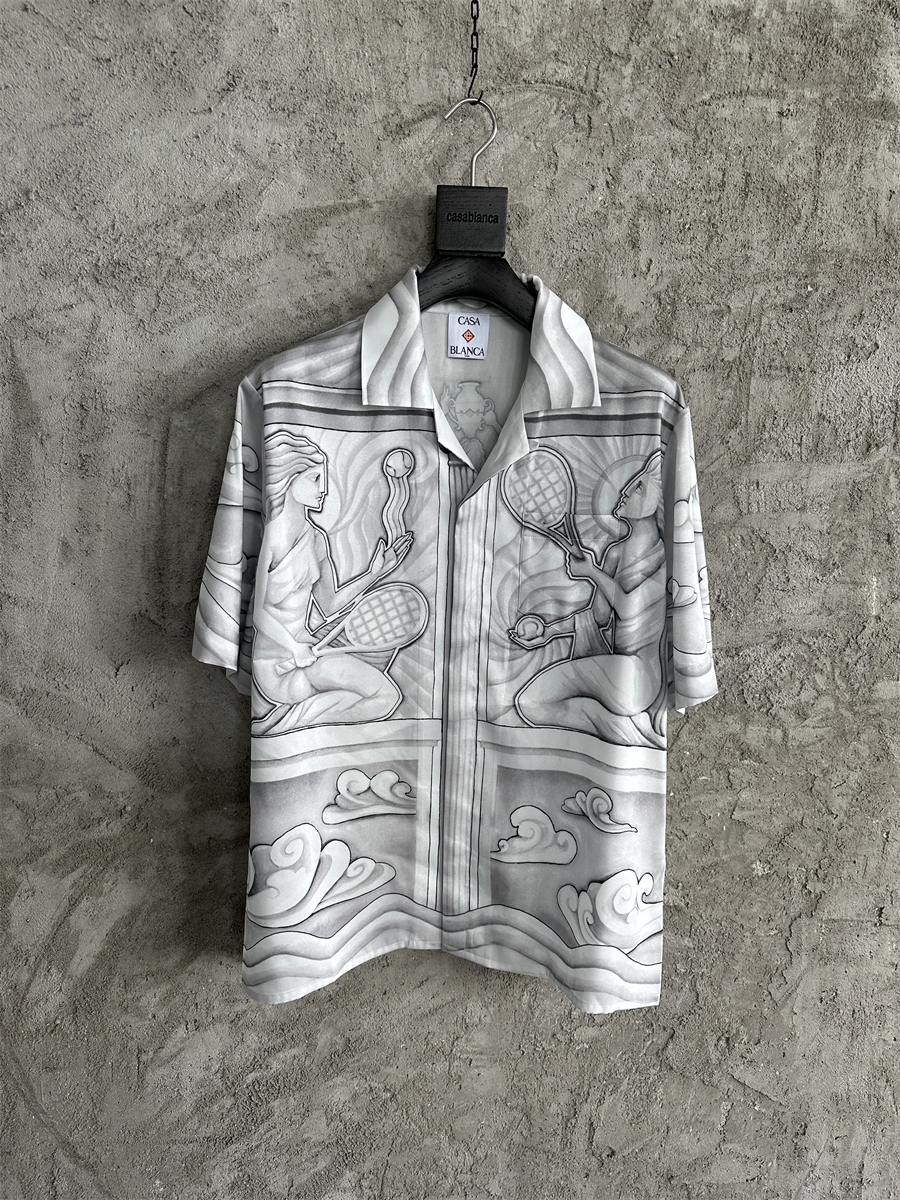 High quality designer T shirts silk shirts men's and women's Neutral trendy clothing outdoor sports tops printed pattern casual short slee