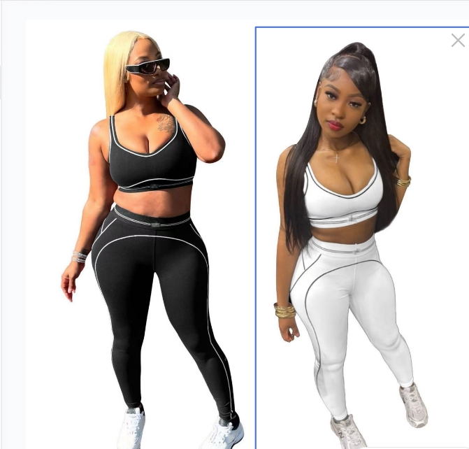 2025 5A top Yoga Set Seamless Tops Sports Heart Throb Bra+Leggings High End White Striped Low Back Dance Yoga Outfits Summer Women bra set 888