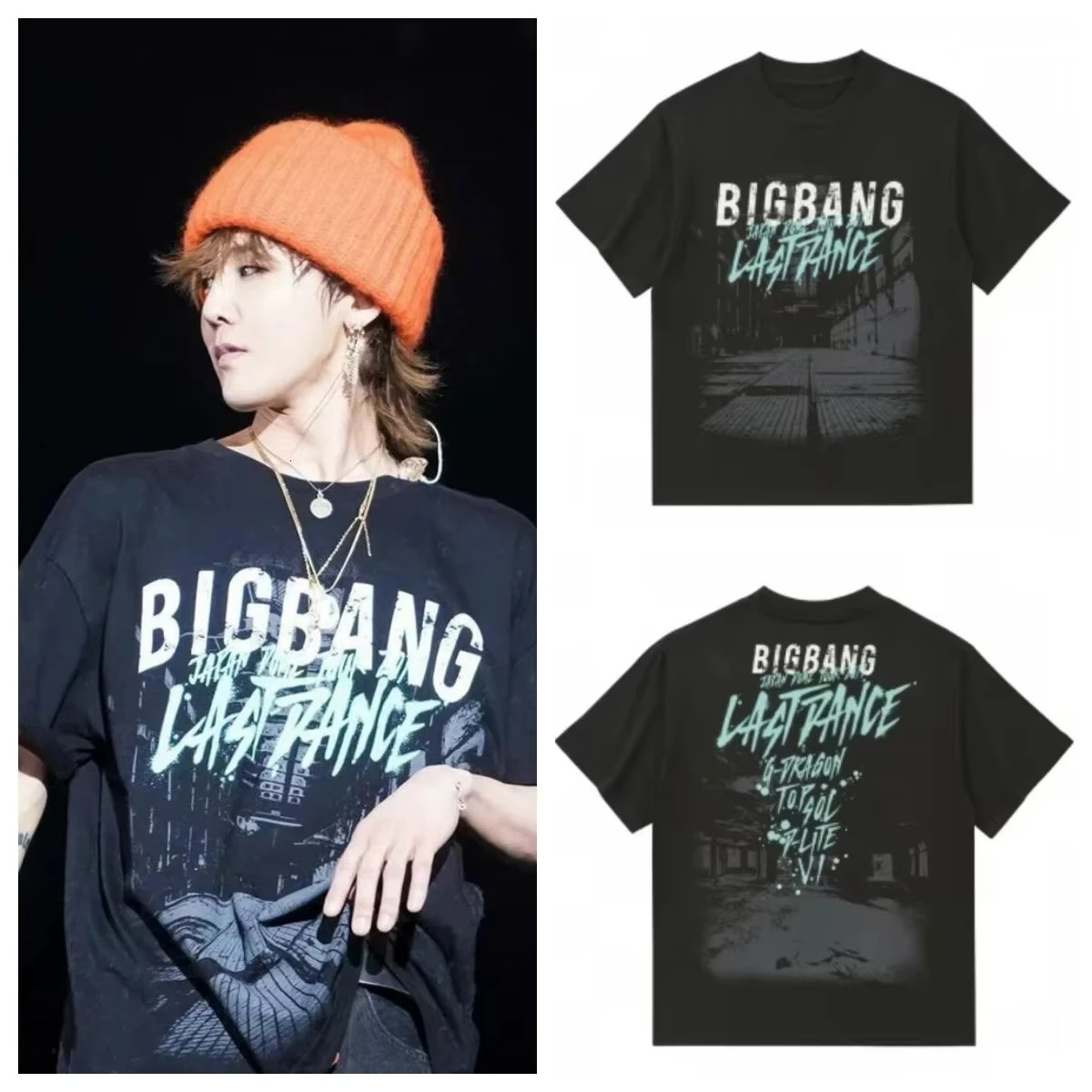 BIGBANG G Dragon T Shirt Kpop Fashion GD Concert Same Letter Print T-shirt Men Women Loose Summer Cotton Short Sleeve Tee Tops 250619