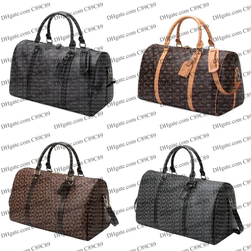 Top 2026 Quality New Men Duffle Bag Women Travel Bags Hand Luggage Travel Bags Men Pu Leather Handbags Man Large Cross Body Bags Totes 54cm-image-1063615311