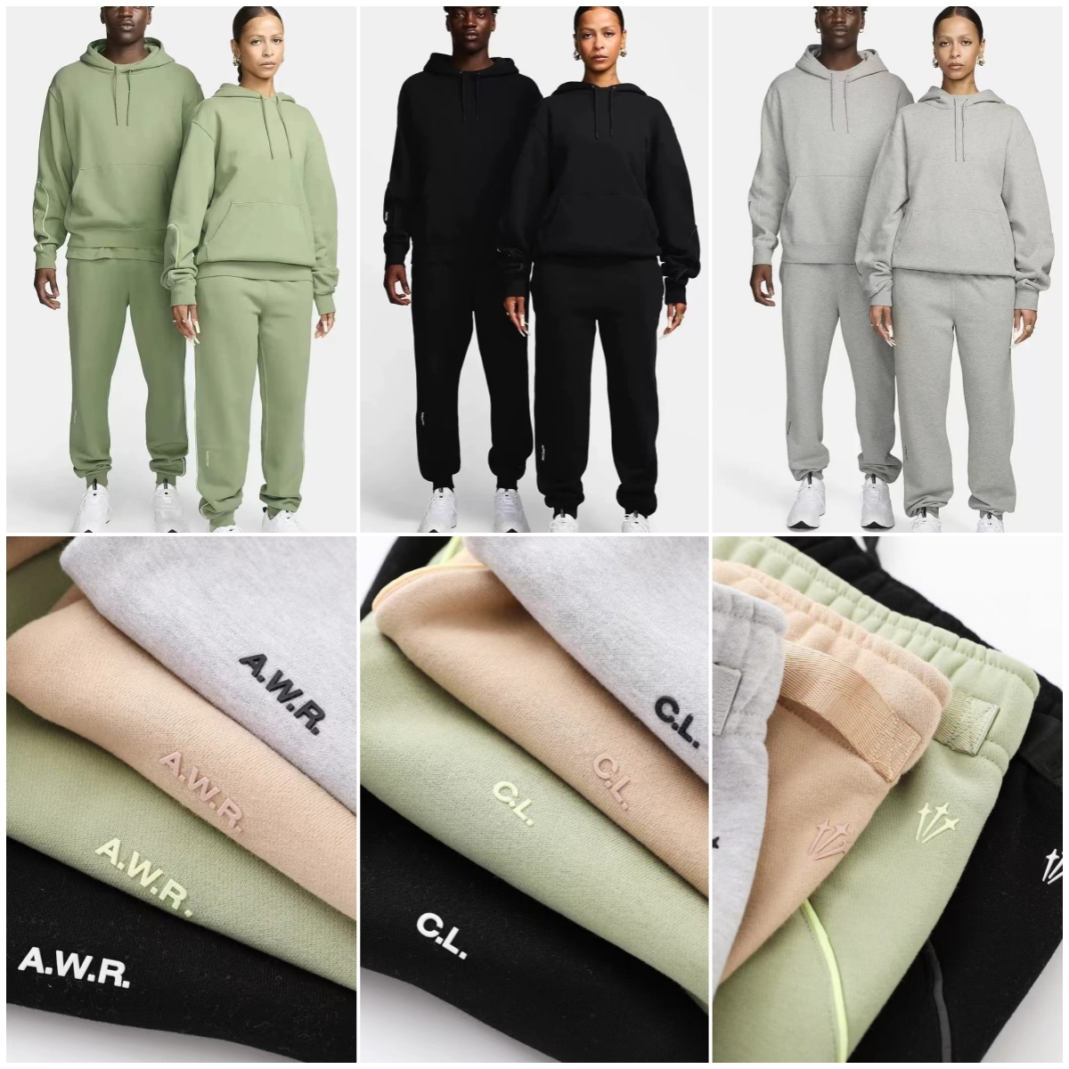 NOCTA Survêtement homme hoodie polaire technique épaisse coton de qualité supérieure chaud sweat à capuche pantalon jogging veste homme femme spo
