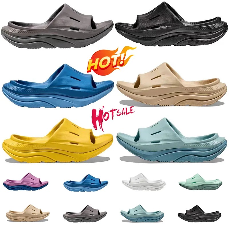 Designer Slippers Sandals For Men Women Camping Beach Shoes Recovery Slide Black white Navy blue grey green pink yellow Sand Sandale slides free shi