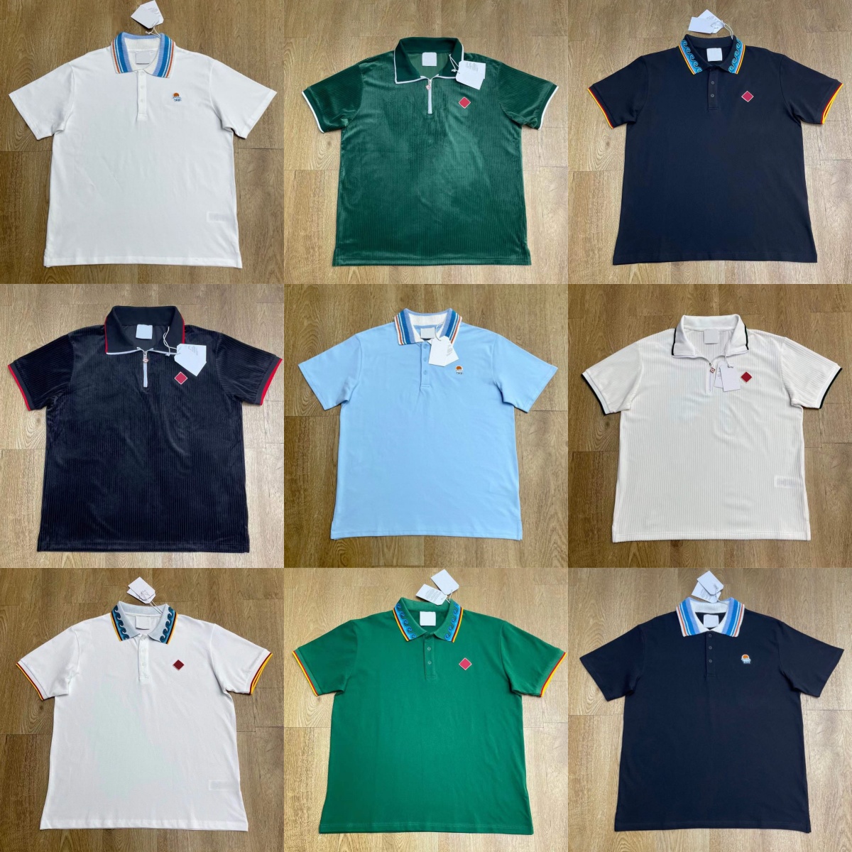 25ss Casabalnc Summer Soft Cotton Polos Shirt Designer New Striped Lapel Button Chest Pattern Letter Embroidery Short Sleeve Pullover Polo T-shir-image-864107088