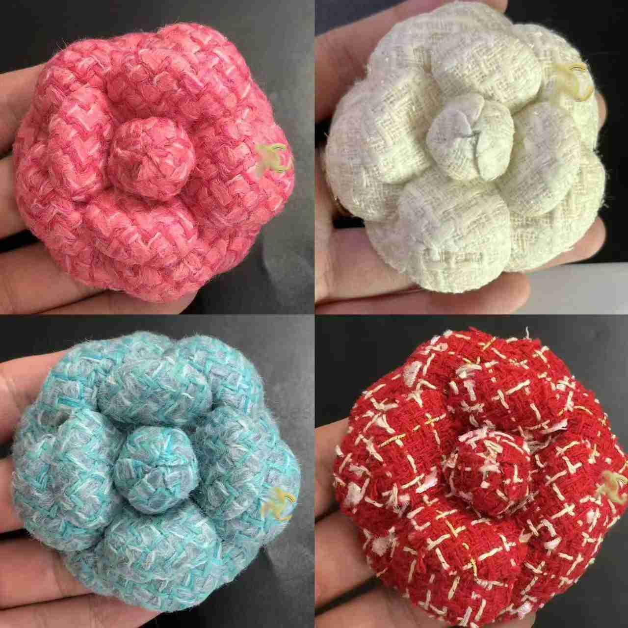 Brooches 66mm High Quality Luxury brand designer decoration Camellia Flower brooch for women Red White Black Shinny gift jewelry Party With box