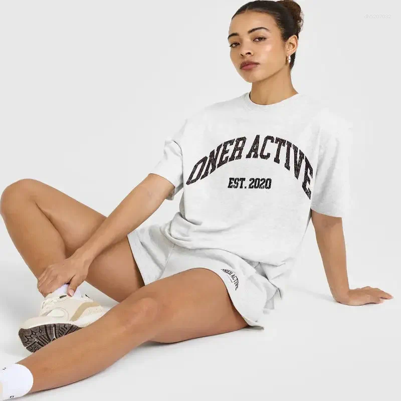 Womens T Shirts 2025 ONER ACTIVE Female Lettered Fitness Short-sleeved T-shirt High-quality Luxury Brand Style Ins Comfortable
