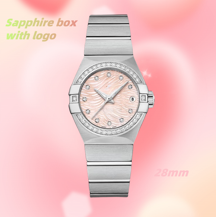 New fashion hot selling classic constellation designer women's steel strap luxury waterproof 28MM bezel quartz sports watch