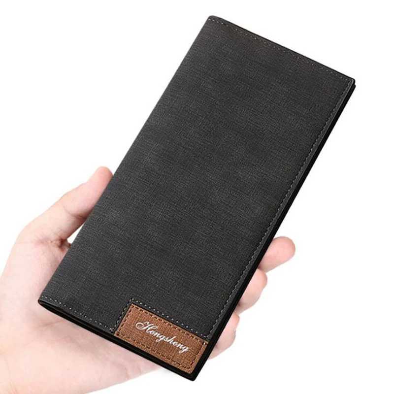 Offre spéciale portefeuille mince en cuir souple pour hommes Long homme sac à main mince hommes porte-carte 4 couleurs W250620