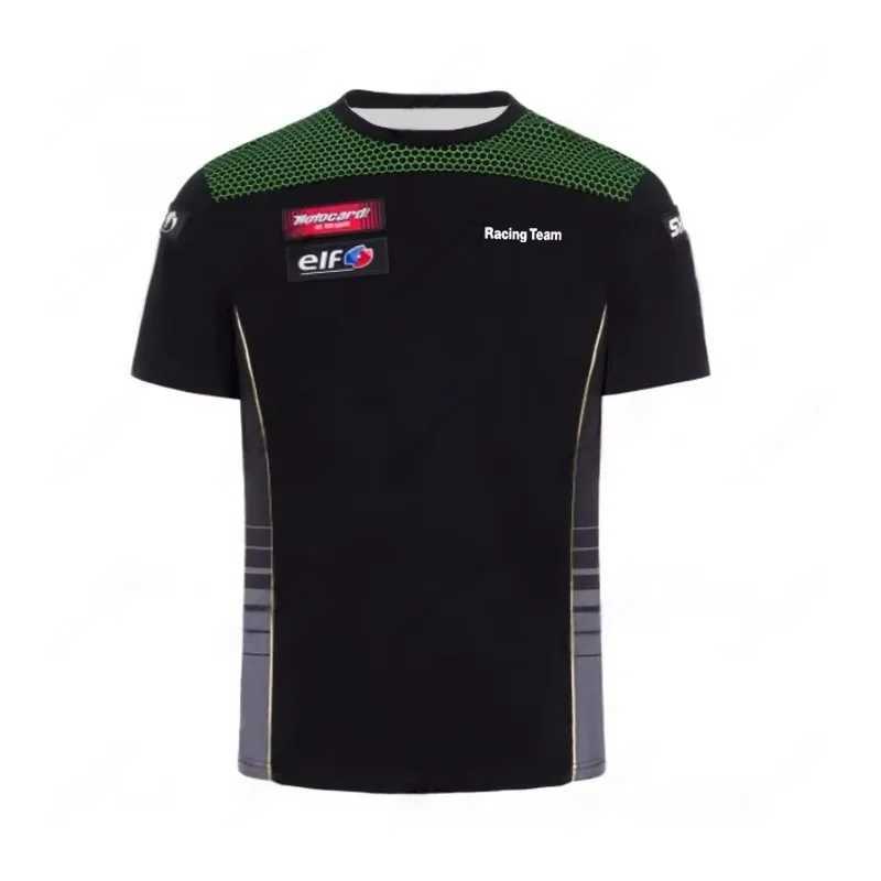 For Kawasaki Racing Motorcycle Motos GP T Shirt Riding Mens Short Slve Breathable Casual Clothes Driving Sport Black Grn T250625
