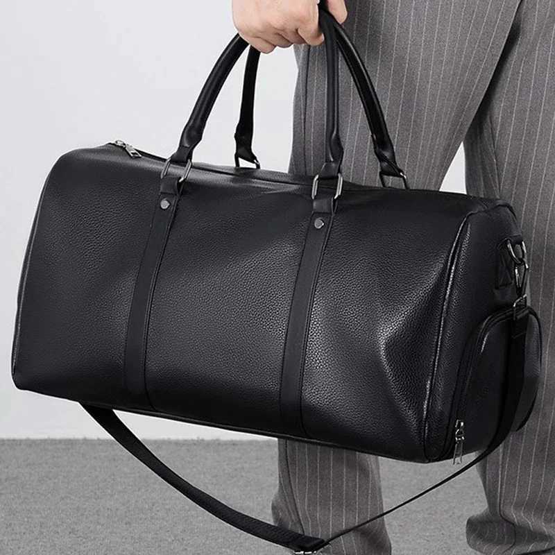 2024 New Arrival Leather Travel Bags for Men Large Capacity Portable M Shoder Bags Mens Handbags Vintage Travel Duffle Bag Y251128-image-1086505631