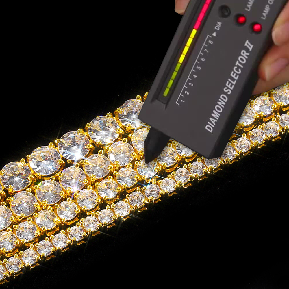 Miami Cuban Link Chain Jewelry Hip Hop Bracelet 925 Sterling Silver VVS Moissanite Tennis Chain Custom Real Diamond 3mm Necklace