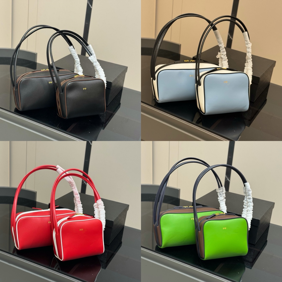 AAA P bag new style portable bowling ball contrast color high-end one-shoulder commuting underarm bag