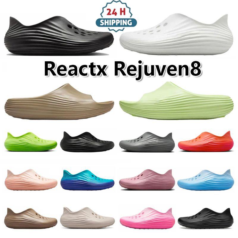 reactx rejuven8 Designer sandals summer slides Platform slippers Mens Womens Triple Black Cool Grey Volt Light Orewood Brown Outdoor Sports Beach-image-907365980