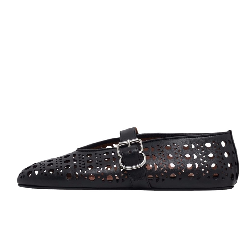 Designer décontracté mode élégant creux de chaussures plates femme Mary Jane Chaussures Landes décontractées plage printemps d'été Marche étanche