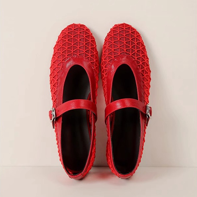 Designer vintage décontracté élégant ballet de mode femme meesh creux out mary jane chaussures lifers plage chaussures de marche d'été femme étan