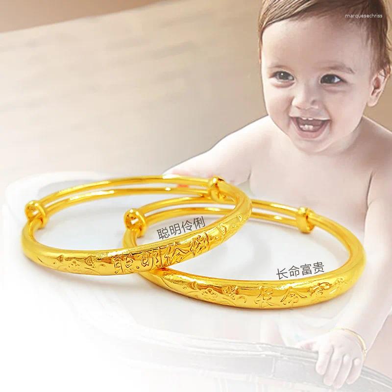 Bracelet en acier inoxydable Brages pour enfants filles or couleur rain rain étoile bracelets lisses tailles ajustable babies bijoux accessoires