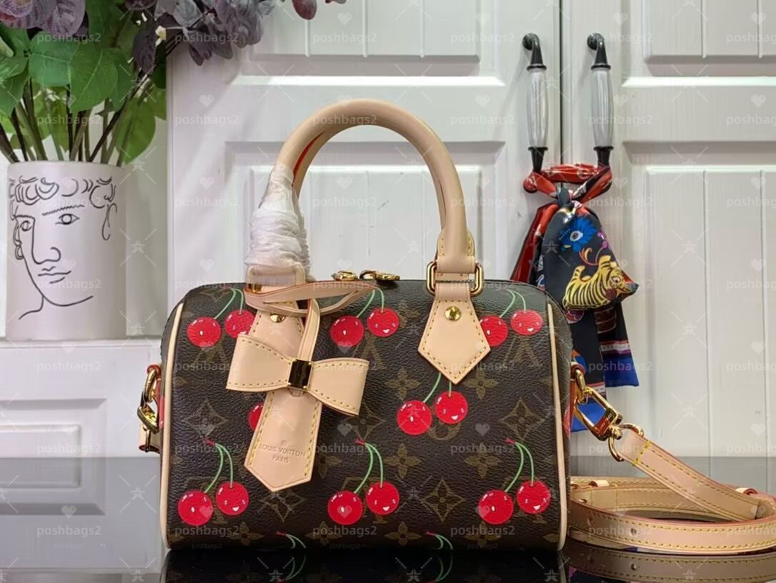 Fashion Boston Bag pour sac à main pour femme fabriqué à partir de garnitures en cuir véritable avec toile enduite