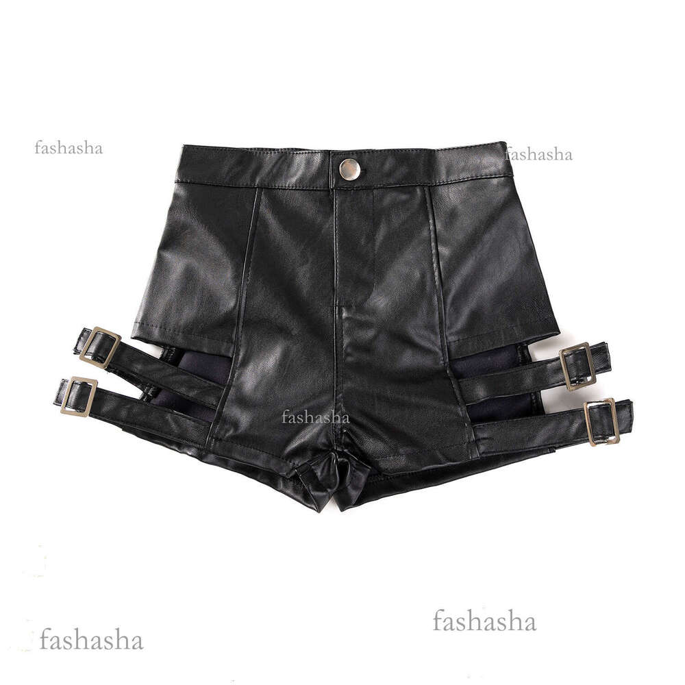 838#New Sexy Summer Womens Faux Leather Black Shorts Hot Pants European and American Ultra Short Nightclub Womens Casual Pants