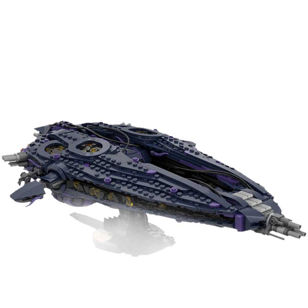 Gobricks MOC Stargate Wraith Hive Ship Bricks Model Wraith fleet Building Blocks Ancient City Ships Traveler ships Toys Gift Y250627-image-1063999586