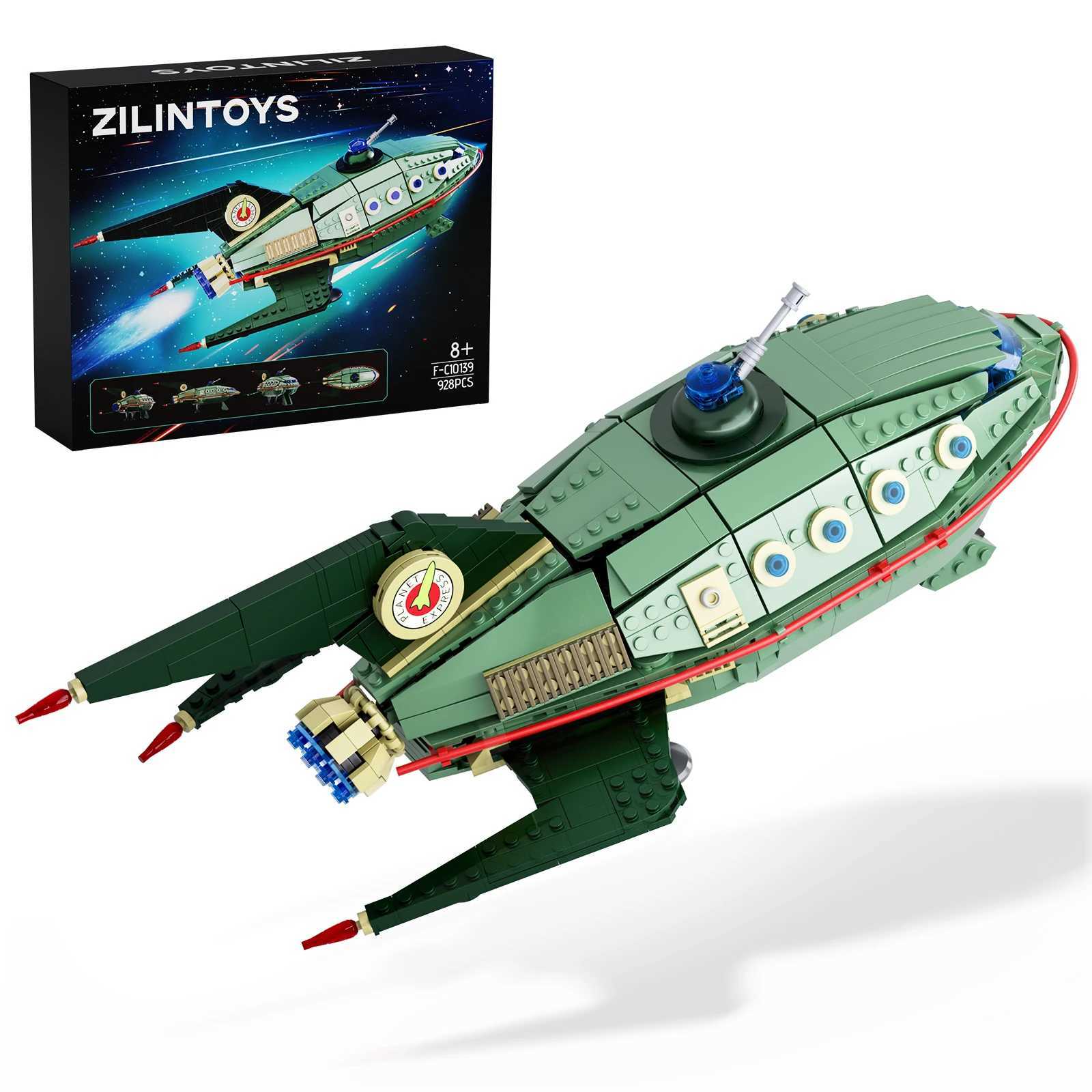 BuildMOC Flys Into Futures Planets Ship Building Block Set Express Spaceship Model Toys Children Gifts Y250627-image-1063999679