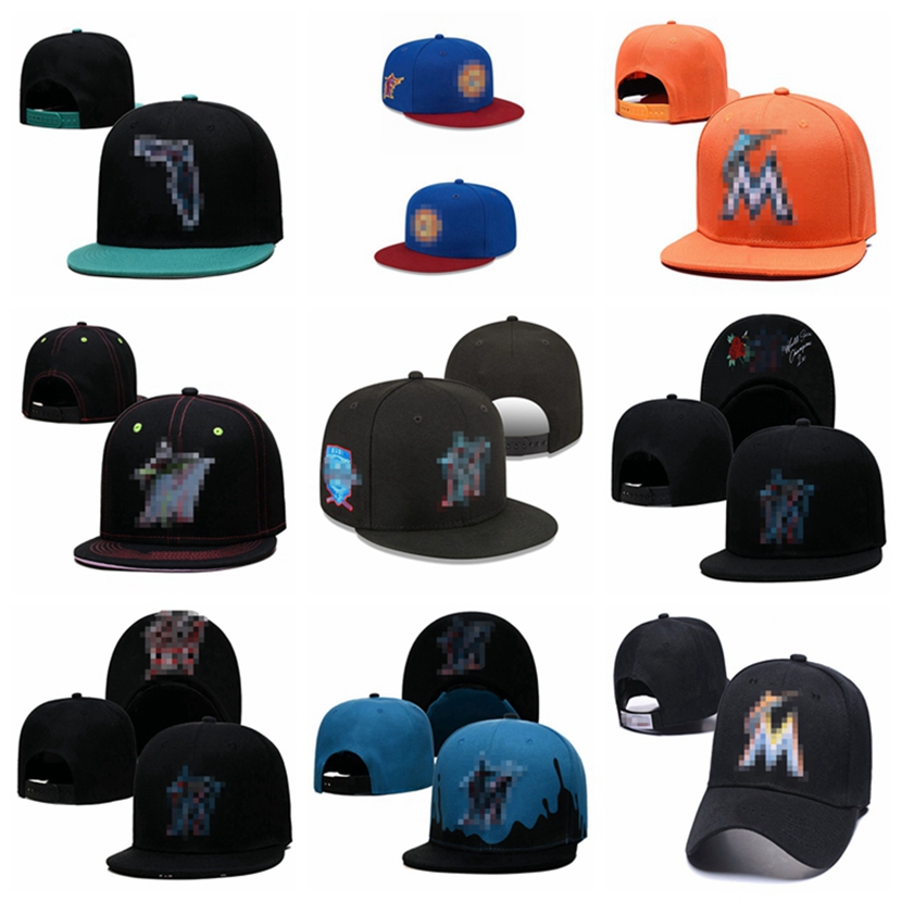 Newest arrival Mens Marlins- M letter Snapback Hats Bone Gorras Swag Snapbacks Hip Hop Baseball Caps For Adult