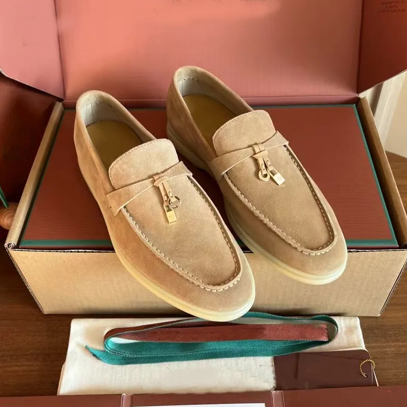 loafers designer shoes womens famous slides mens dress shoes ladies slippers luxury bottom casual beach Business flat leather Suede formal best qual