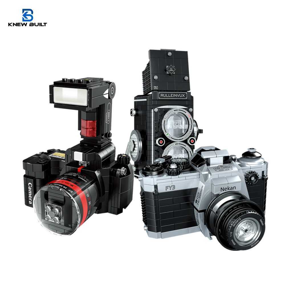 KNEW BUILT Vintag Camera Model Mini Bricks for Kids Learning Toy Educational Building Block Model Construction Kits for Children Y250627-image-1063999685