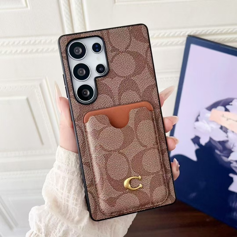 Luxury Leather Designer Phone Cases For Samsung S26Ultra s25ultra S24 S23 Card Pocket wallet Case For iphone 17 17promax 16promax 16 15promax 15 14
