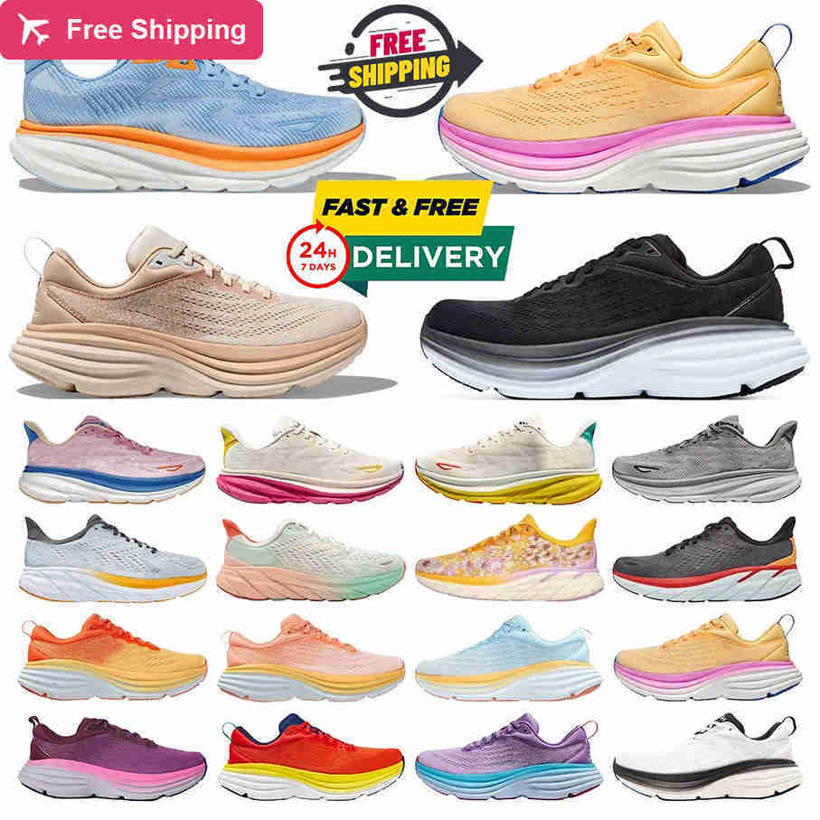 Cheap Sports Free shipping clifton 9 bondi 8 kawana for mens running shoes designer sneakers pink triple black white blue grey purple men womens out