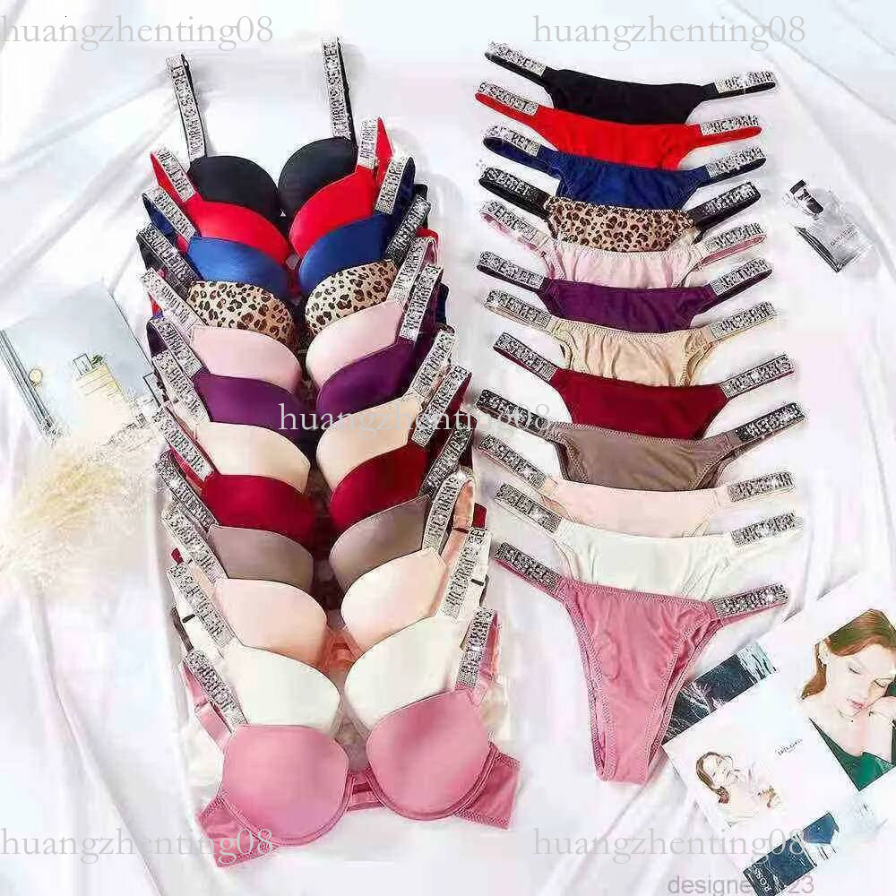 fashion luxury designer sexy bra sets girl smooth breathable underwear set adjustable female diamond womens vs briefs Bras 888ess